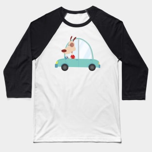 dog driving a car Baseball T-Shirt